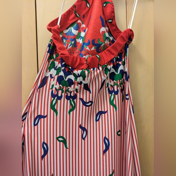 Vintage 1970s Halter Tie Maxi Dress - Picture 7 of 16